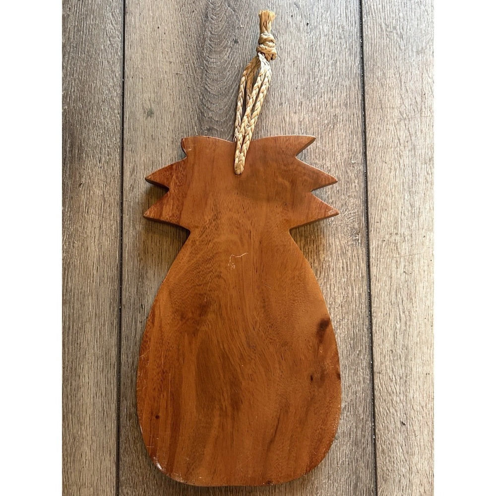 Pineapple Shaped Wooden Cutting Board MCM WOOD FRUIT SHAPE PLAQUE chopping block - Picture 3 of 8